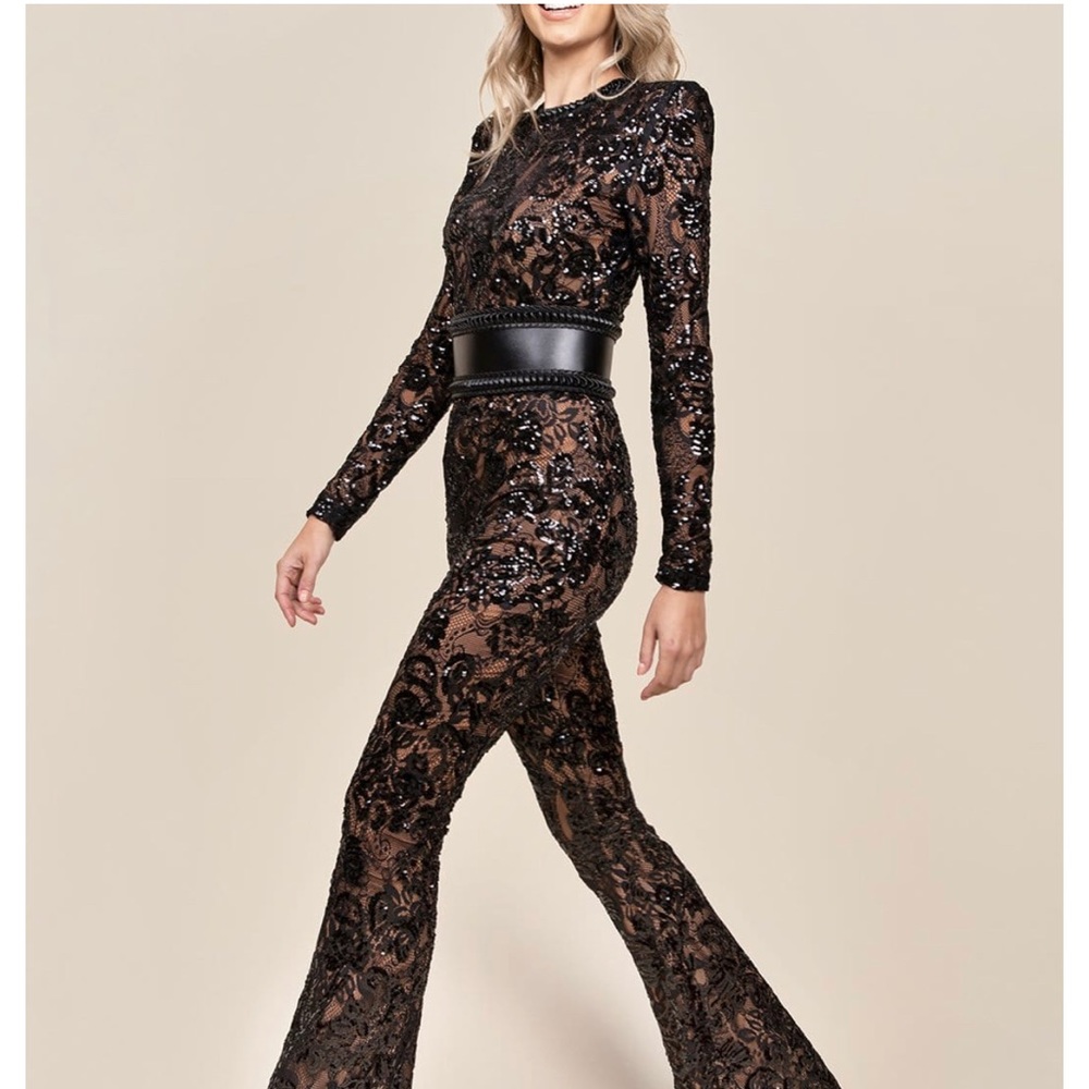 Nadine Merabi Bella Black Jumpsuit